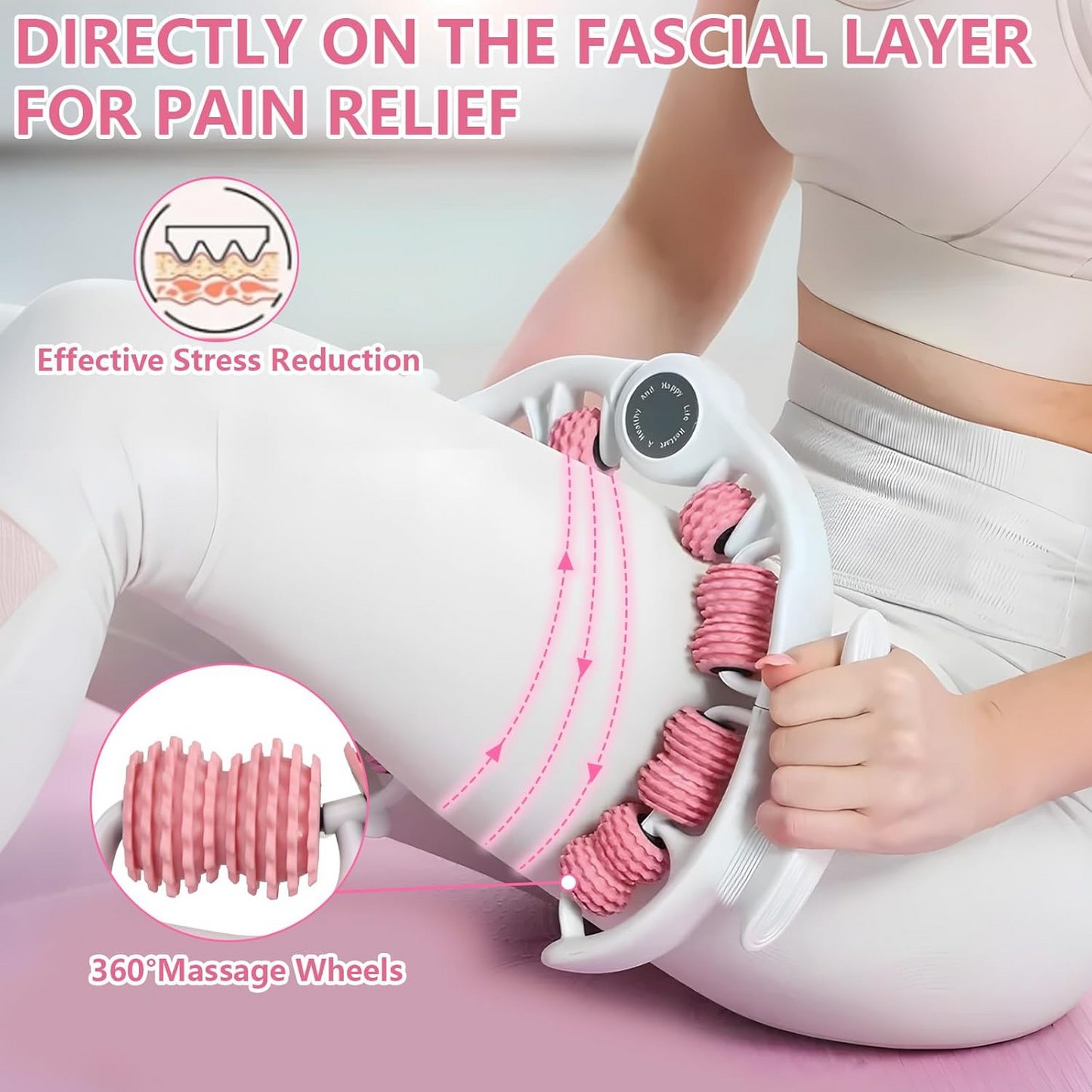 360° Multifunction Leg Shaping Roller – Ring-Shaped Muscle Massage & Relaxation Device