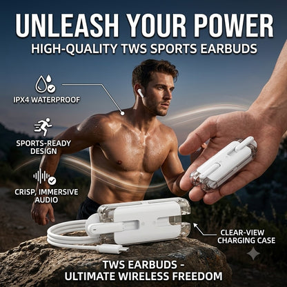 High-Quality Wireless Sports Earbuds - IPX4 Waterproof Earphones